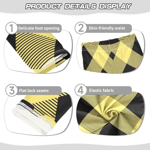 Argyle Plaid Black Yellow Big Girls Shorts Cotton Cartwheel Shorts Gymnastics Leotards for Beach3