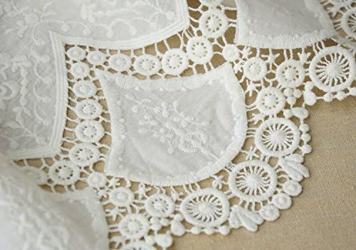 Cotton Embroidery Lace Fabric,white Wedding Embroidery Lace Sell By Yard-lsmef002