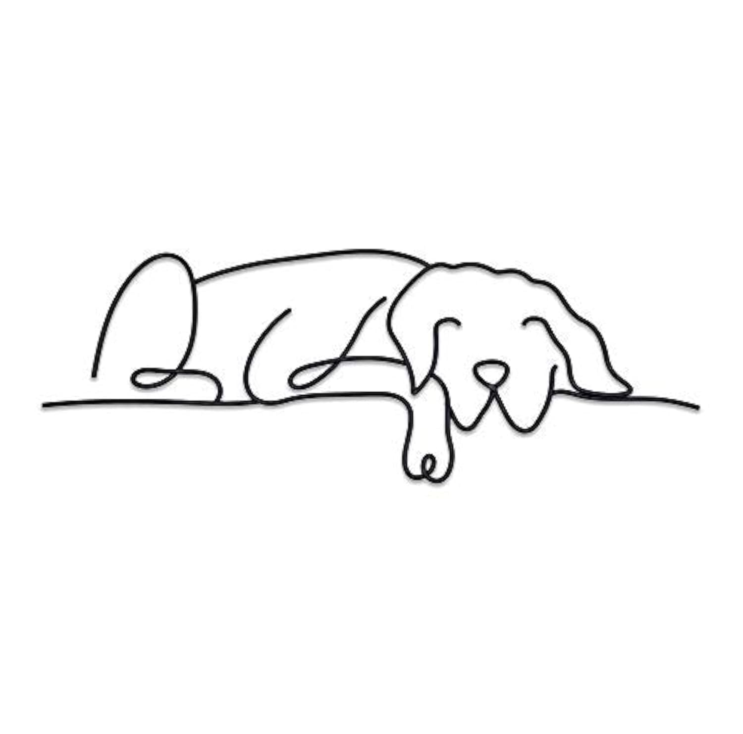 Matani Metal Dog Wall Decor | Minimalist Room & Living Room Wall Decor (Sleeping Labrador)
