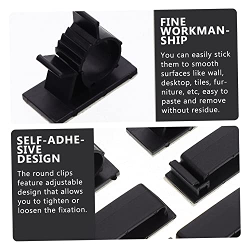 jojofuny 54pcs Clips Auto-adhesivos para Gestión de Cables Bajo Escritorio Organizador de Cables para Electrodomésticos Electrónicos miniatura 6