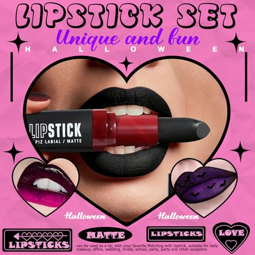 Desing Wish 2 Pezzi Rossetto Nero Lunga Durata Set...