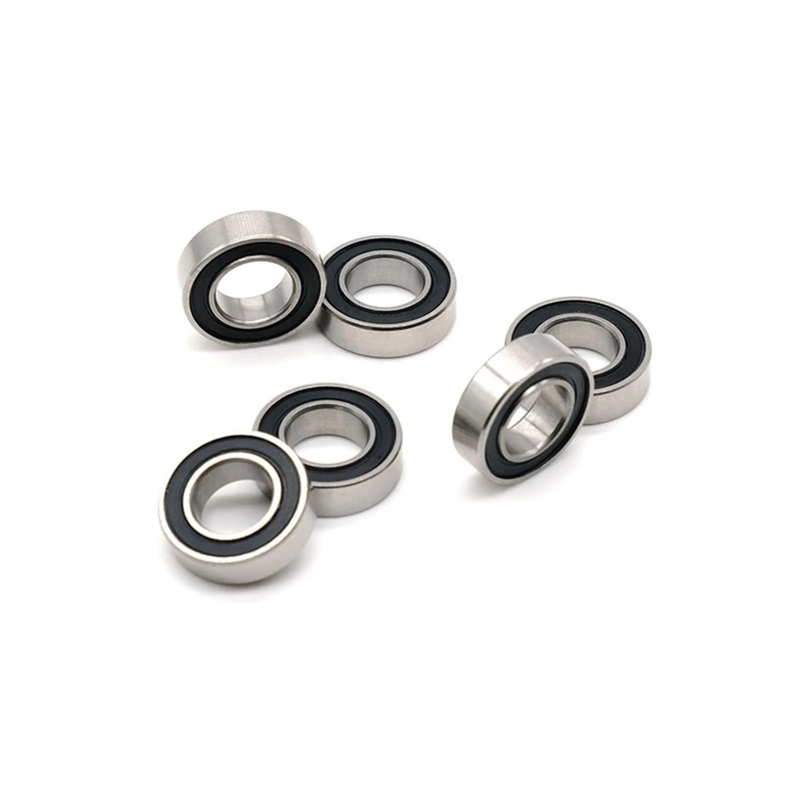 2 uds S607-2RS rodamiento rígido de bolas 7x19x6mm eje sellado de goma de acero inoxidable ABEC-7
