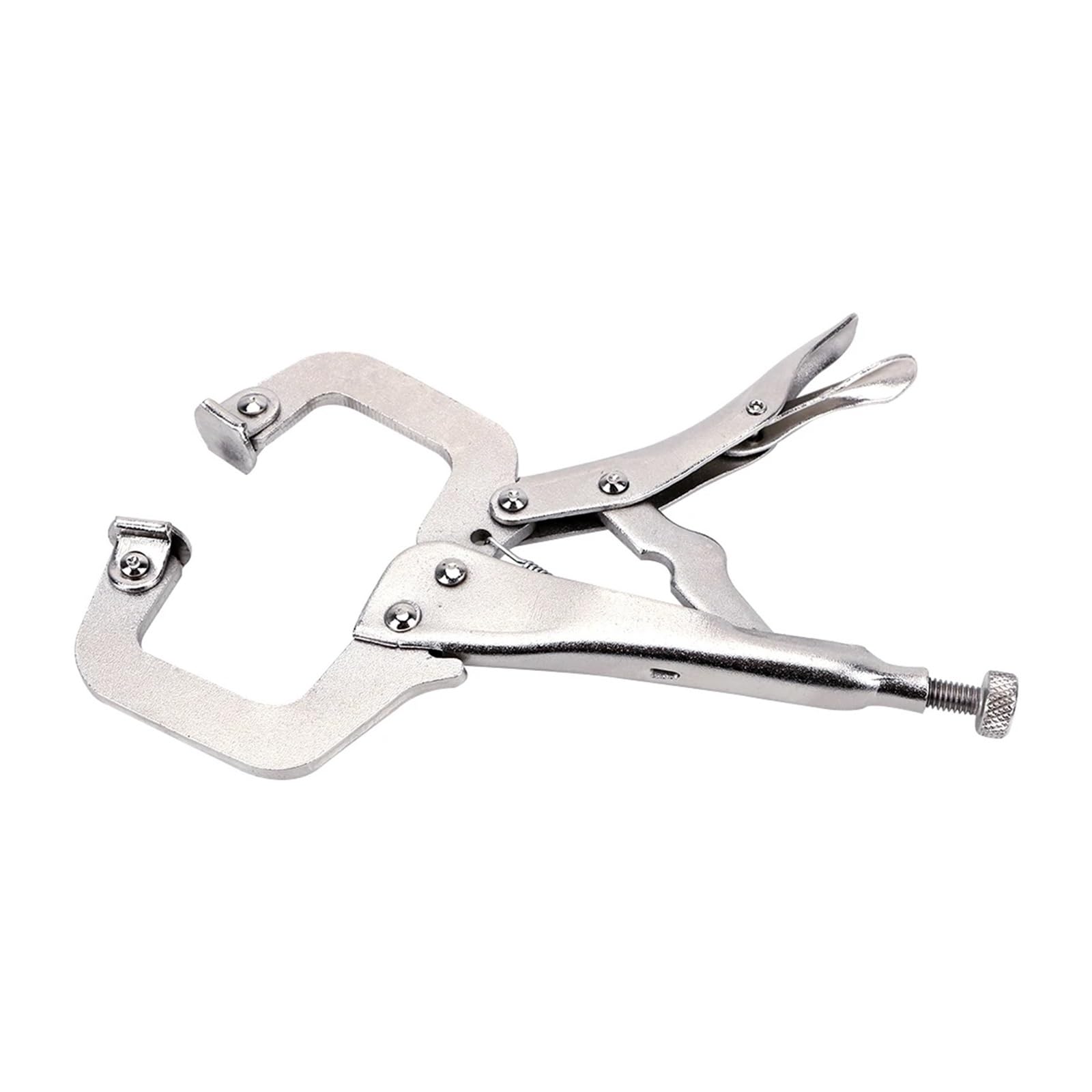 Lmrxofe One Color Alloy Steel Locking C Clamp Pliers - Versatile Swivel Grip Vise For Woodworking, Welding, And Diy Projects - 1Pcs