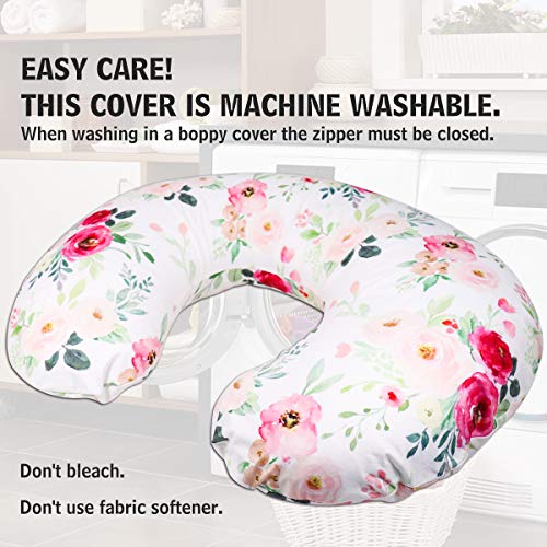 Image of TANOFAR Floral Nursing Pillow Cover, Breastfeeding Pillow Slipcover for Baby Boys & Girls, Nursing Pillow Case for Newborn, Soft Fabric Fits Snug On Infant, Washable & Breathable, Watercolor Flower
