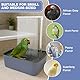 Afenau Vogeldusche Wellensittich, Wellensittich Dusche mit Großer Kapazität, Automatisch Wasserzyklus Vogel Dusche, Multifunktionaler Wellensittich Badewanne für Sittiche Wellensittiche