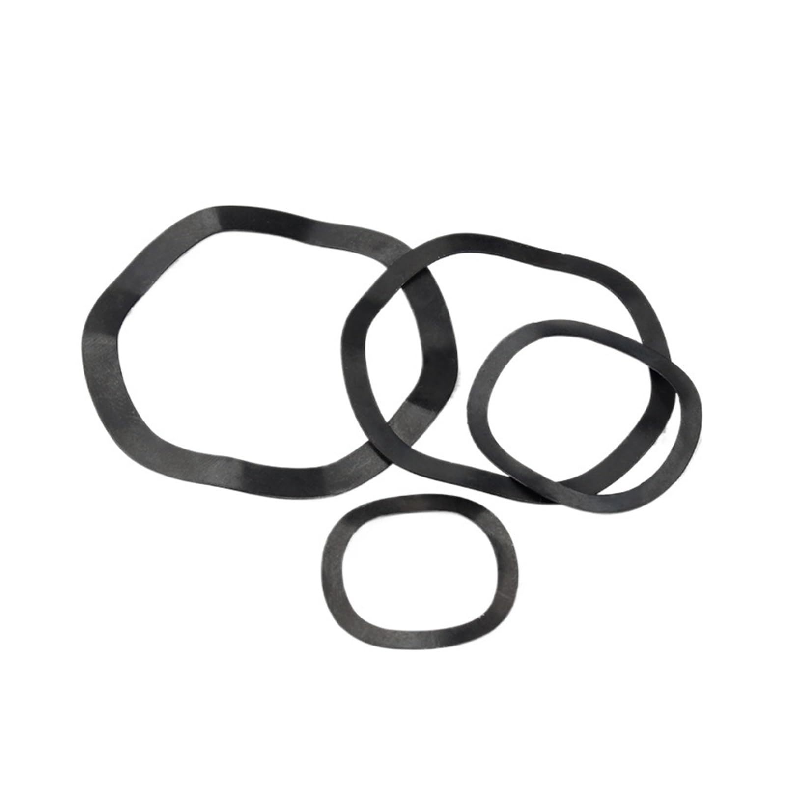 Rondella elastica ondulata in acciaio al carbonio | Rondelle di distribuzione del carico M3-M118 nere: 10/30/50 pezzi(50pcs,M108x118x0.6)