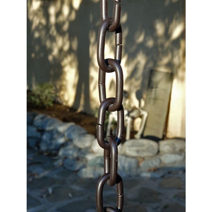 Nutshell Stores Large Link Rain Chain - Bronze - 11 Feet