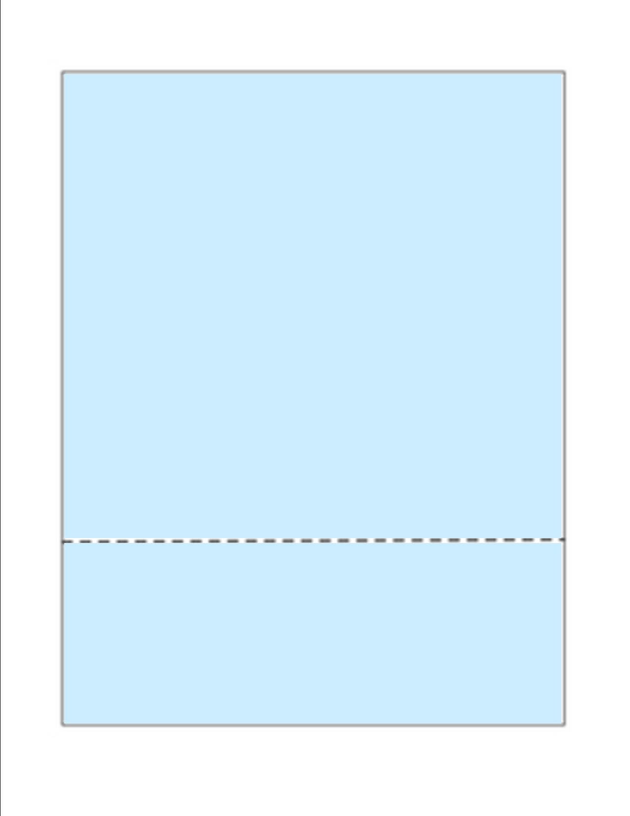 ZapcoPrint-Ready Business Forms (8-1/2" x 11") with Single, Bottom Micro-Perf for Separation, on Blue 67lb Vellum Paper - 250 Sheets (Forms)