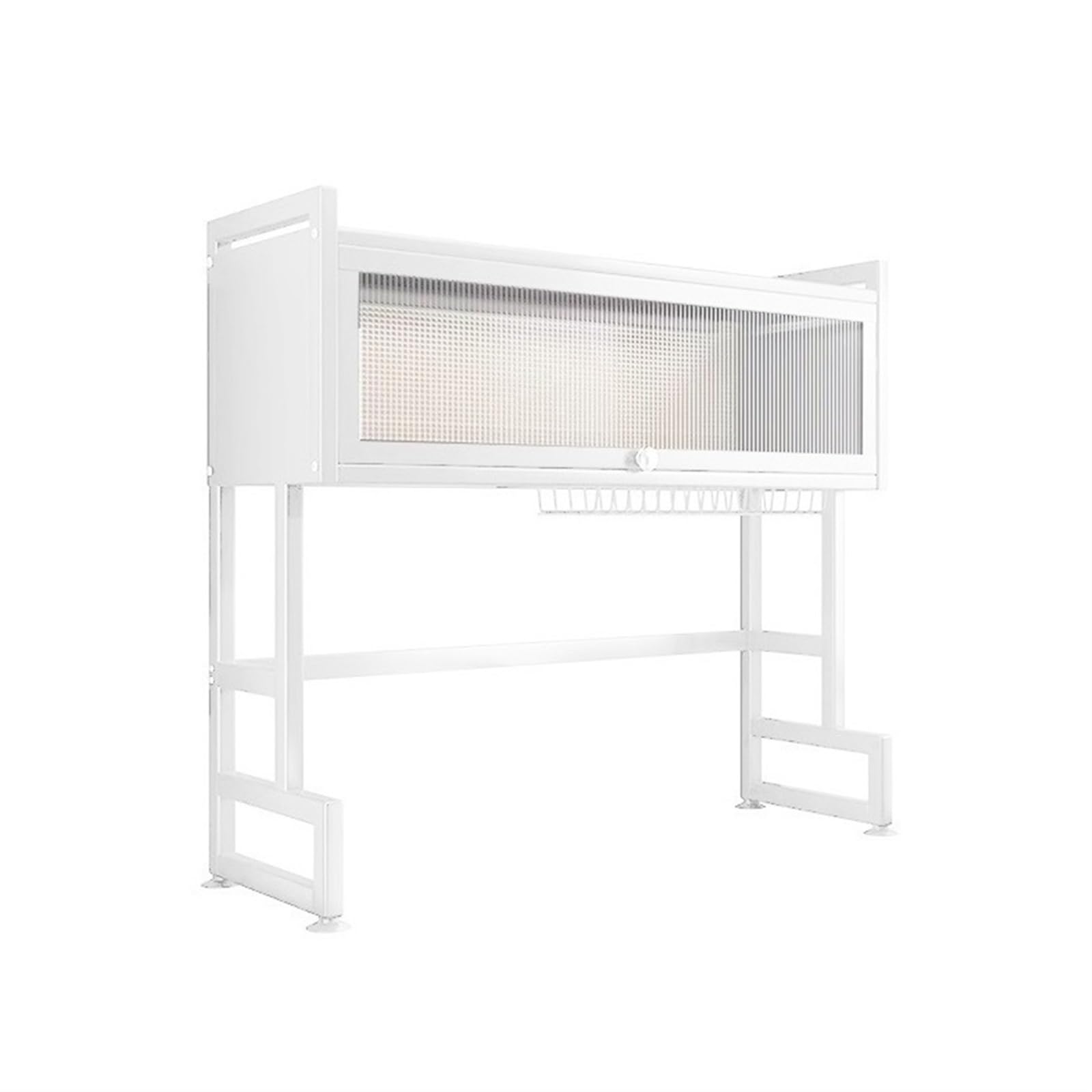 Égouttoir à vaisselle durable blanc de 95 cm peu encombrant