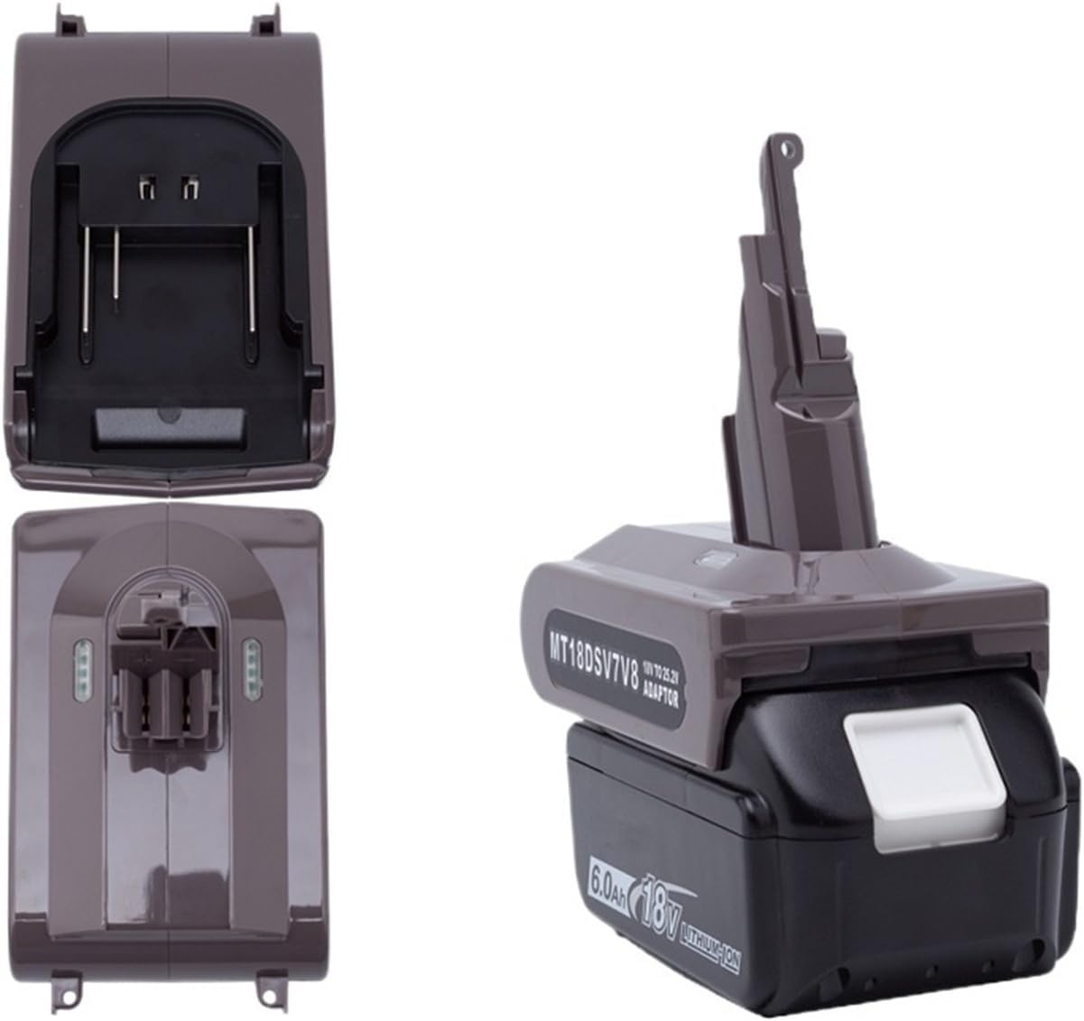 Adapter/Converter，Compatible for Dyson V7, V8，Compatible for Makita， 18V Li-Ion Battery Adapter Power Tool Accessories