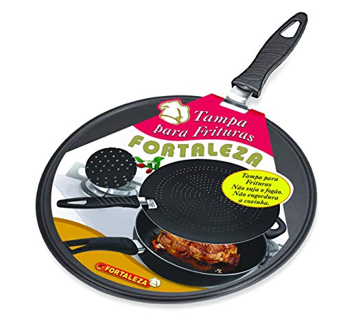 Tampa Para Fritura 26 Alumínio Fortaleza Preto