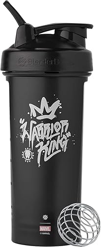 BlenderBottle Marvel Classic V2 - Botella mezcladora perfecta para batidos de proteínas y antes del entrenamiento, 28 onzas, Warrior King