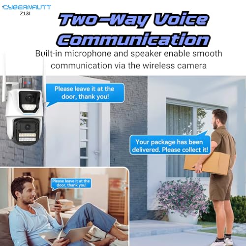 Image of XUGA Cybernautt Series Z13I 12MP Wireless Outdoor CCTV Camera | Dual Lens, Night Vision, Motion Detection, WiFi Surveillance, Home & Outdoor Safety
