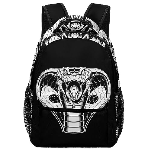 Attacking-Cobra Classical Basic Travel Backpack Casual Shoulder Bag for Work Book Shopping