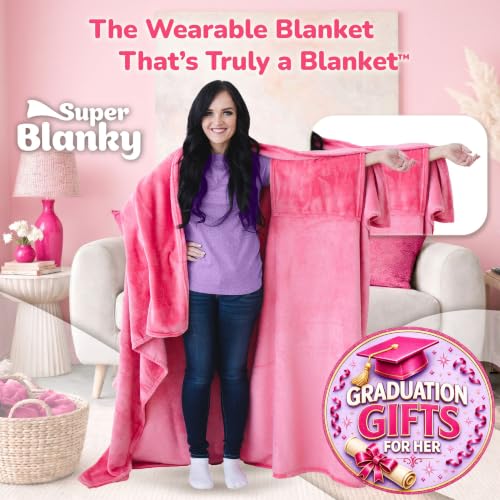 Image of Super Blanky Wearable Blankets for Women & Men, Graduation Day Gift for Her, Cozy Gifts for Women, Wife Birthday Gifts Ideas