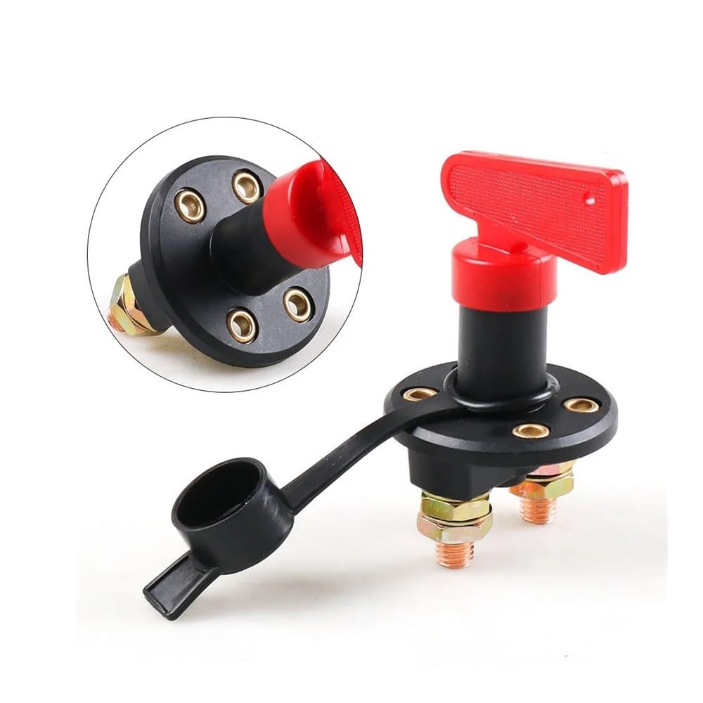 Car Battery Isolator Disconnect Switch Power Kill Switch for Marine Car Boat(2 Holes)
