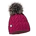 Produktbild ELIMELI® Damen Winter Mütze warme Strickmütze Wintermütze mit Bommel Slouch Strick Beanie Damen für Winter Bommelmütze Hergestellt in EU Farbenauswahl 15568 (Fuchsia)
