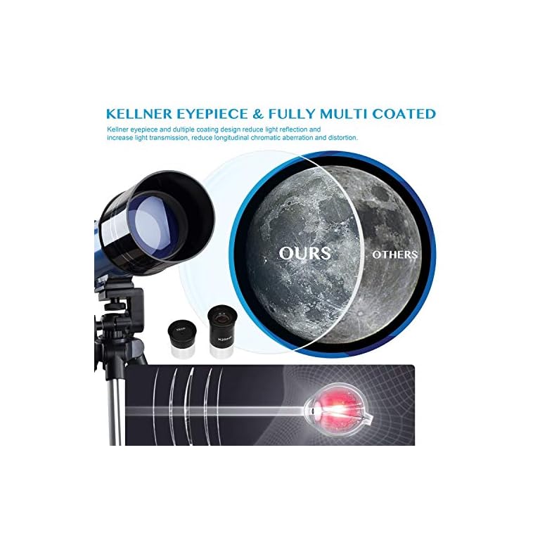 AOMEKIE Aomekie Telescopes for Adults Kids Astronomy Beginners 400mm