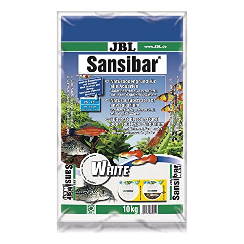 JBL Sansibar White 67056, Bodengrund Weiß für Süßwasser-Aquarien, 10 kg