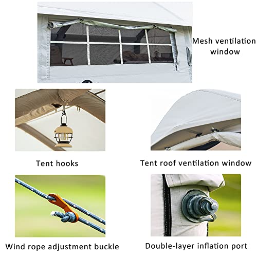 Carpa Inflable 6-8 Personas, 4 Temporadas, Impermeable miniatura 3
