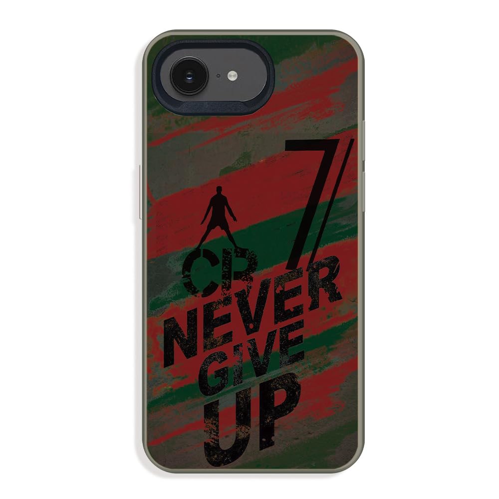YEVAPOP Vintage Portugal Soccer Case Compatible with iPhone 16e, Legend Soccer Star Aesthetic Design & Cool Quotes Slim Shockproof Protective Cover