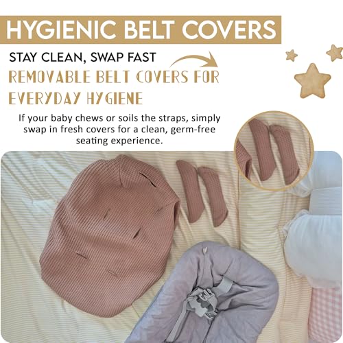 Image of Cotton Cover Sheet Compatible with Stokke Tripp Trapp High Chair Newborn Set (Baby Pink)