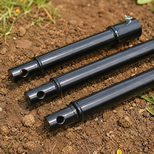 Image of XtremepowerUS 3 Pieces Auger Extension Drill Bits (8 inch, 12 inch, 20 inch Length) Extension Earth Ice Auger Extension Set Post Hole Digger Replacement Compatible to 3 /4 inch Shaft Post Hole Digger Replacement