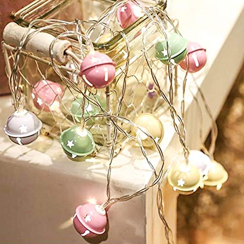 Christmas Tree Bells LED Lights, Iron Waterproof Outdoor Decoration for Christmas DIY Decor Costume Wedding Party