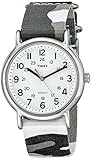 Timex Unisex T2P366 Weekender Gray Camo Slip-Thru Nylon Strap Watch