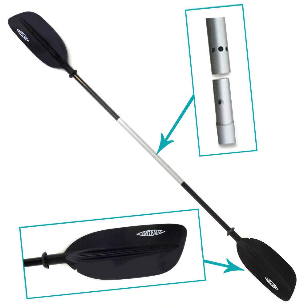 220cm Asymmetrical Lightweight Aluminium Floating Two Piece Kayak Canoe