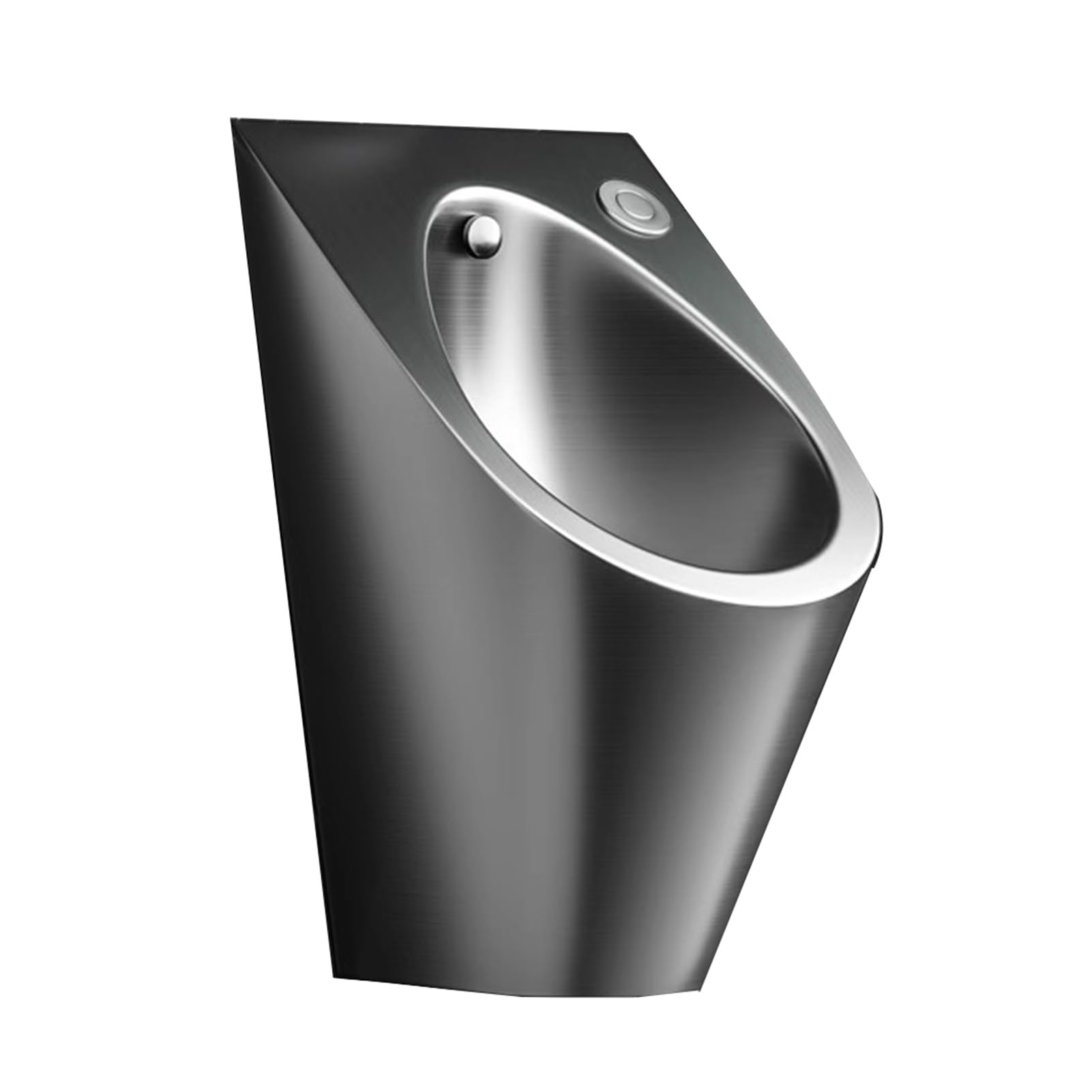 Orinatoio universale da uomo in acciaio inossidabile 304, con valvola di scarico a pressione, ideale per uso commerciale e domestico in bagno (confezione da 5), colore: nero