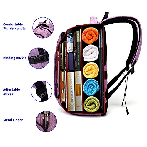 SOLDIERKNIFE Durable Waterproof Anti Theft Laptop Backpack Travel Backpacks Bookbag with usb Charging Port for Women & Men School College Students Backpack Fits 15.6 Inch Laptop Purple - Image 5