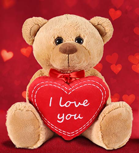 Brubaker Teddy Plüschbär mit Herz Rot - I Love You - 35 cm - Teddybär Plüschteddy Kuscheltier Schmusetier - Braun… – Bild 6