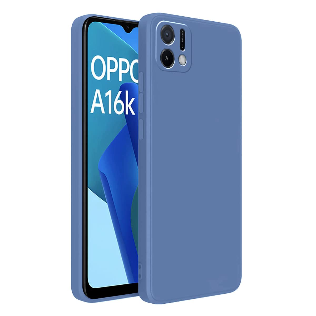LIRAMARK Silicone Soft Back Cover Case for Oppo A16K | A16e (Silicone Blue) (B0BL187ZC6) Amazon Price History, Amazon Price Tracker