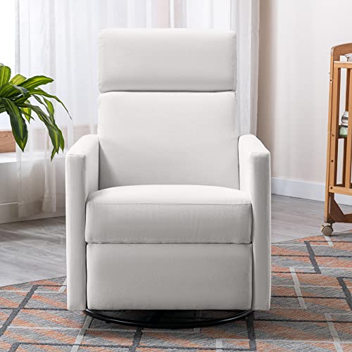 Sillón reclinable giratorio beige 360 grados miniatura 7