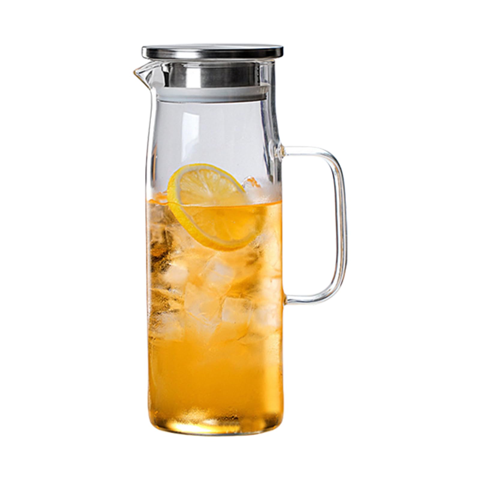 Xjdzineq Sturdy Glass Carafe Water Bottle Practical Carafe with Lid for Storing and Serving Various Drink At Homes Borosilicate Pitcher