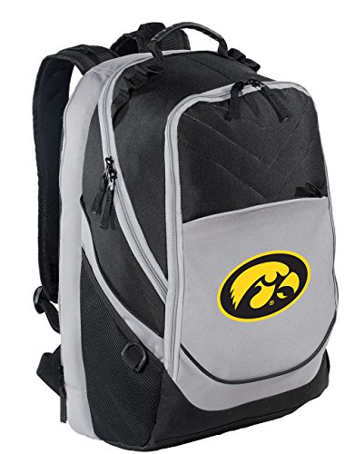 Image of Broad Bay Iowa Hawkeyes Backpack | Official University of Iowa Logo, Padded Laptop Computer Section, Premium 600 Denier Nylon Fabric,
