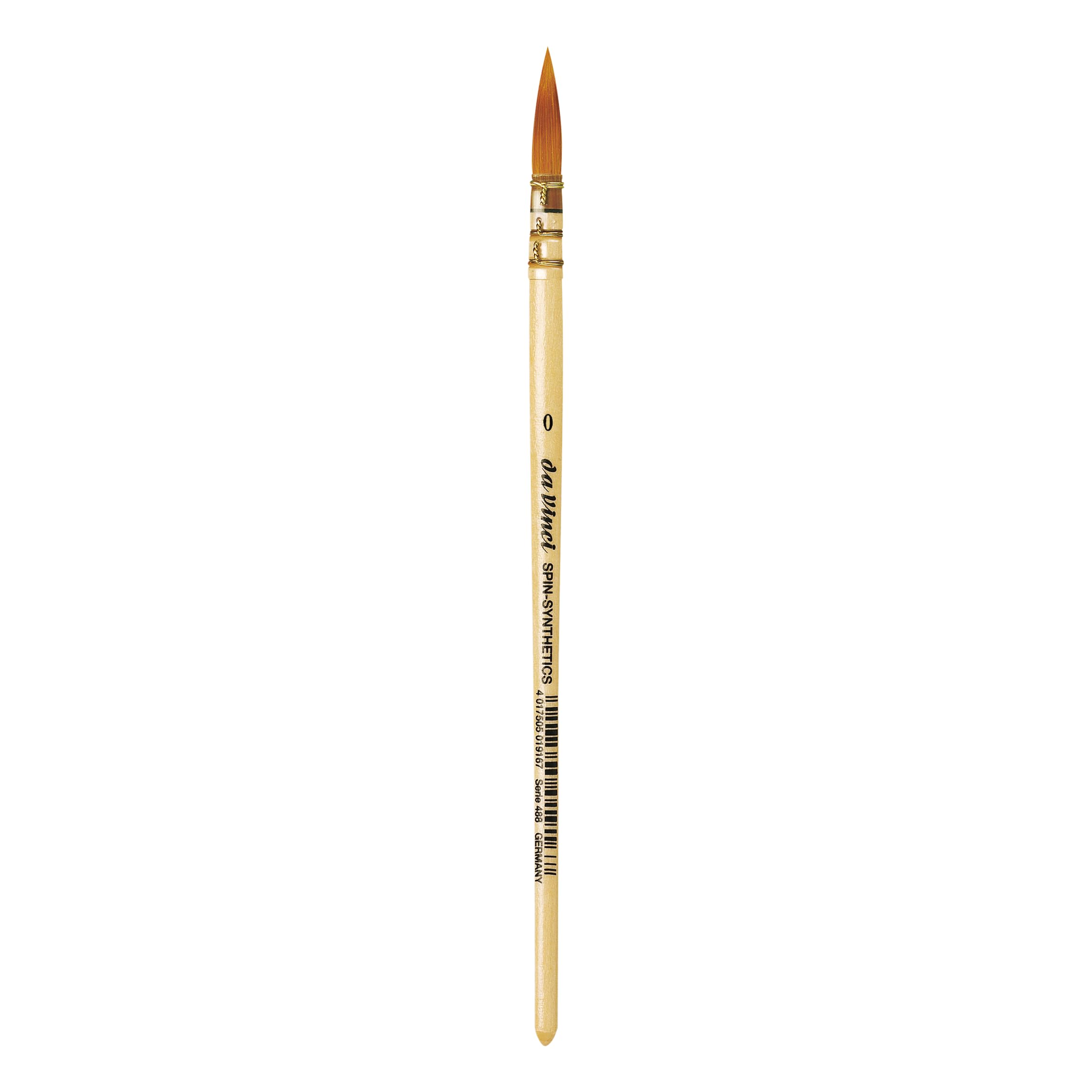 Watercolor Series 488 CosmoTop Spin Paint Brush, Round Synthetic with Lacquered Natural Handle, Size 0 (488-0)