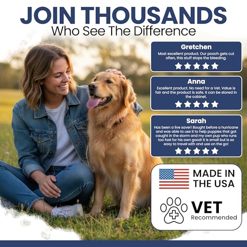 Image of Styptic Powder for Dogs & Cats - Quick Stop Bleeding - 1.5 oz | Fast-Acting Formula for Minor Cuts & Wounds, Nail Clipping Accidents, Multi-Pet Use, Pain Relief