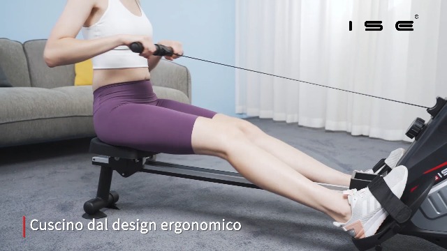 Vogatore Pieghevole ISE SY-1750 - 8 Livelli Magnetici, LCD, Salvaspazio - Foto 4