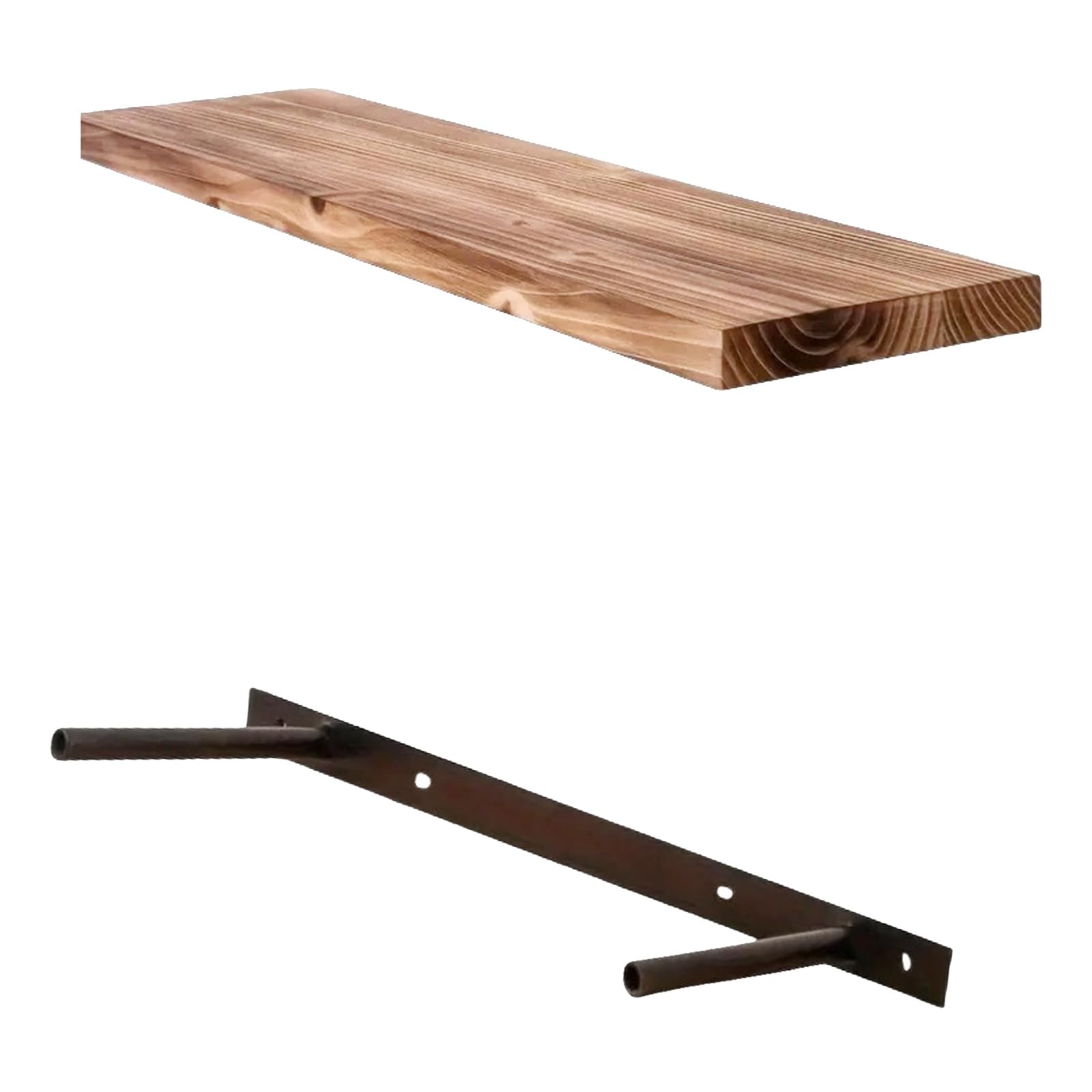 PULaif Floating Shelves for Wall, Solid Oak Floating Shelf 42x15x2cm Wall Mounted Display(1pcs)
