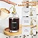 ALPIRIRAL Coffee Syrup Dispenser,Syrup Dispenser for Coffee Bar，Syrup Bottles with Pump，16.9 Fl Oz Glass Honey Bottle for Coffee Bar，3 Pack，Gold