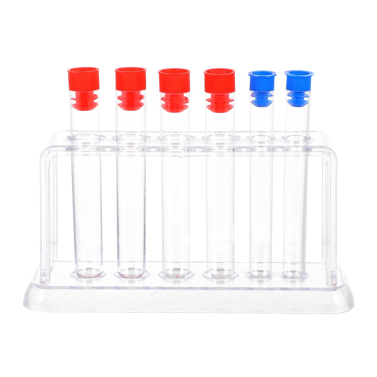generic Portaprovette in Plastica Trasparente 6 Scomparti Supporto Per Tubo Di Test Laboratorio 6 Provette Organizer Compatto 6.69X5.12X1.97In Per Scuola Ricerca Scientifica