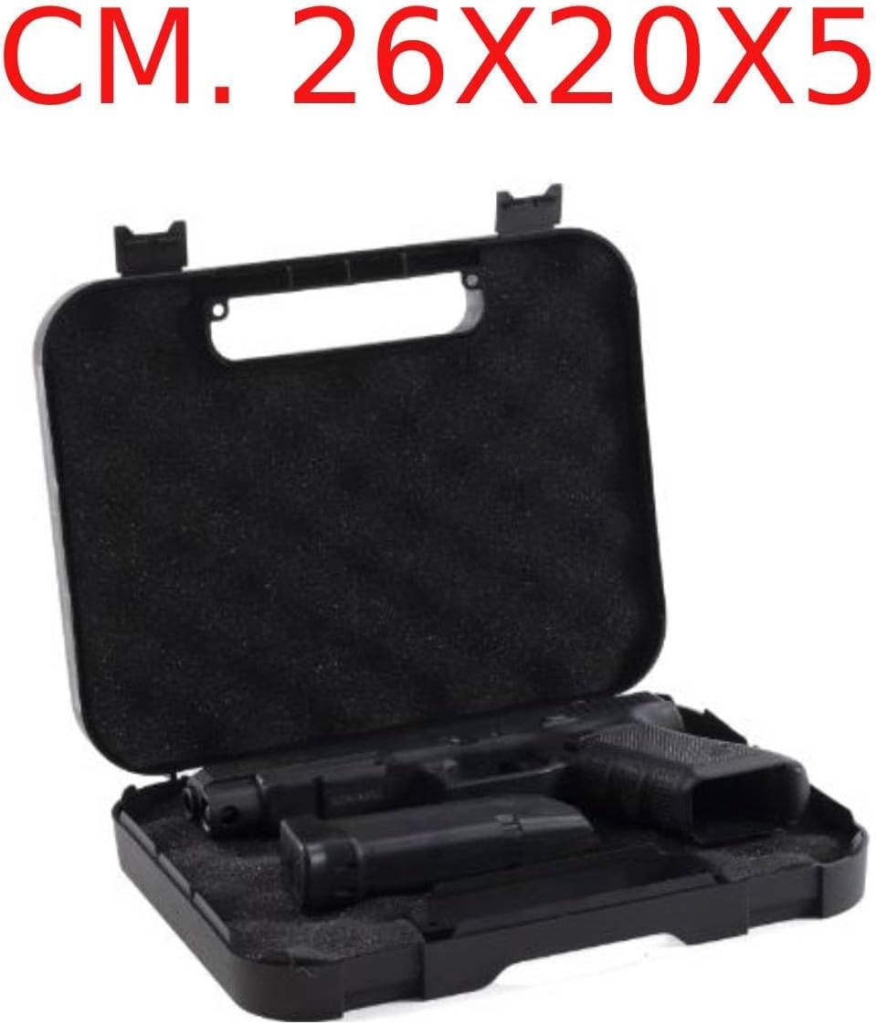 Generico Valiggetta Portapistola Custodia Plastica Rigida 26x20x5 cm