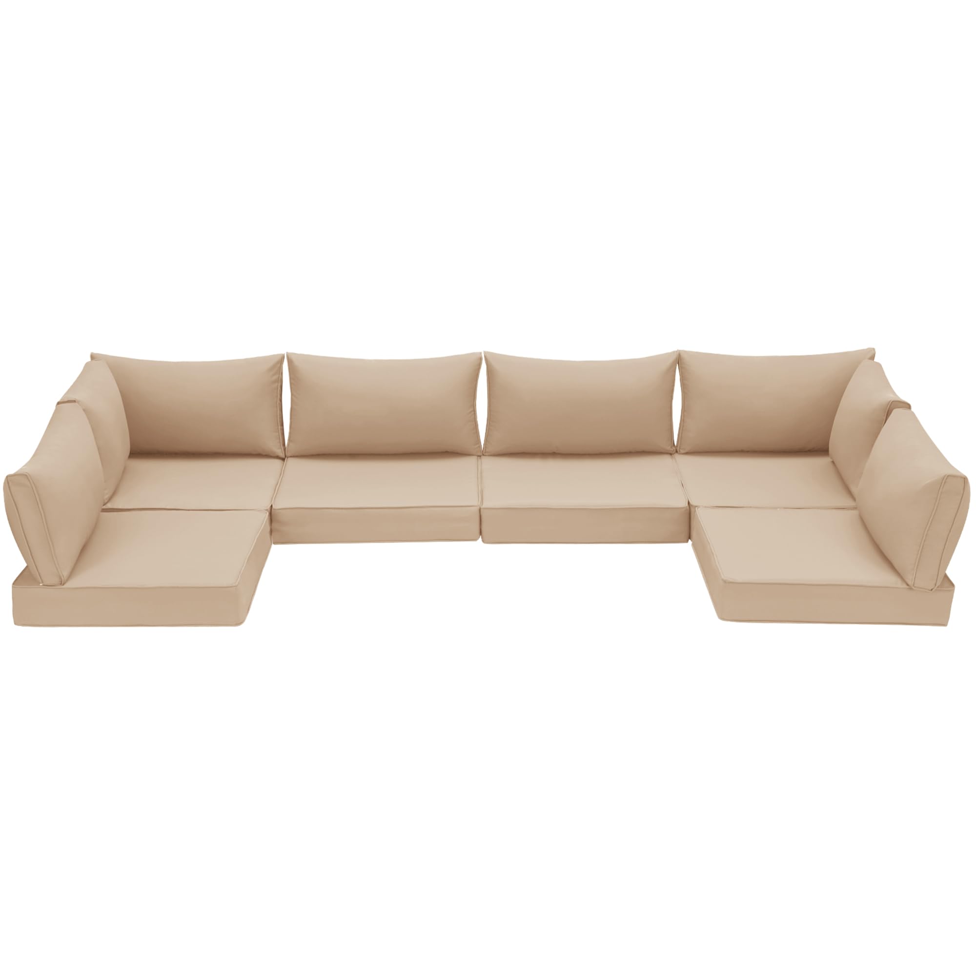 replacement cushions for patio furniture, outdoor cushions for 7 pieces sectional rattan patio conversation set,4 inch outdoor sofa cushions, khaki?include covers and insert cushions?