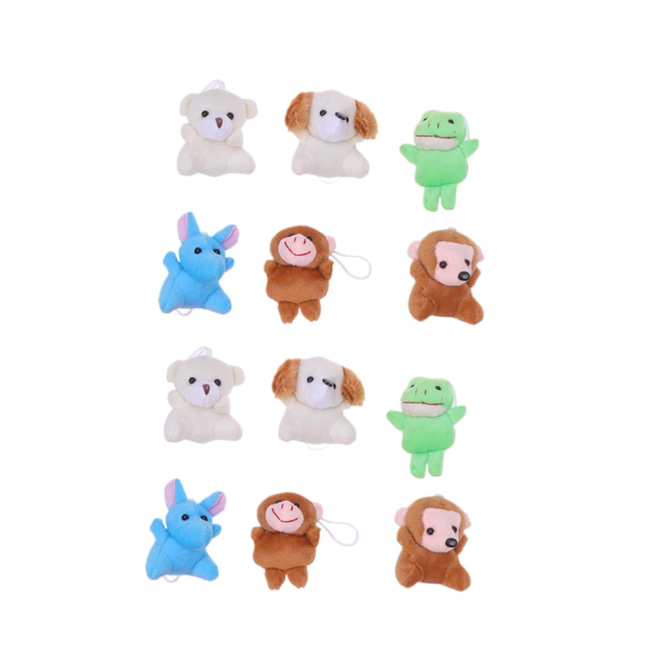 ibasenice 36piezas Mini Juguetes De Peluche Colgantes Forma De Animales De Adorables Pendientes para Decoración y