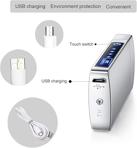 Miniatura 6 de Fortheday - Mechero eléctrico personalizado para hombre con encendedor recargable USB para el día del padre, Navidad, San Valentín
