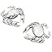 Mud Pie Crab Salt and Pepper Shaker Set, Silver 3 1/2