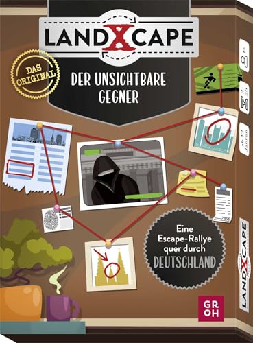 LandXcape - Der unsichtbare Gegner: Eine Escape-Rallye quer durch Deutschland | Mehrfach spielbares Escape Game mit 50 Karten für Kinder ab 12 und ... & Erwachsene (Regionale Exit-Spiele-Krimis)