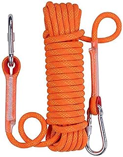 NorthPada 10mm 10Meter Climbing Rope Static Nylon Safety Rock Boat Anchor Rope Dock Lines Arborist Rope Tree Hoist Rigging Line Orange